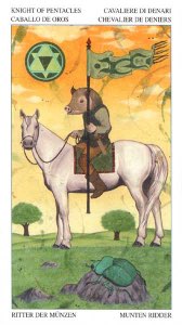 Tarotkaart 'Ridder van Pentagrammen'