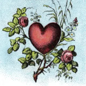Close-up van Lenormandkaart 24: "Het Hart"